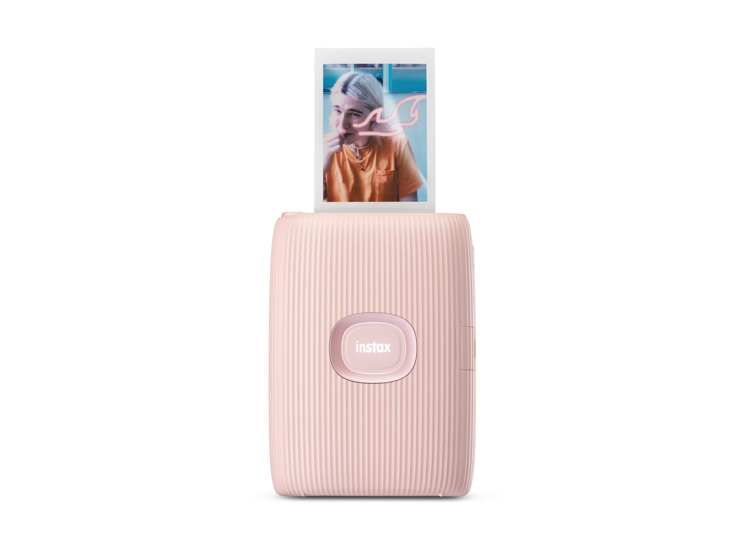 Fujifilm Instax Mini Link 2 Smartphone Printer - Wireless Instant Photo Printer for iPhone & Android - Print Polaroid Style Pictures from Phone - Soft Pink - Perfect for Parties, Travel & DIY Scrapbooking