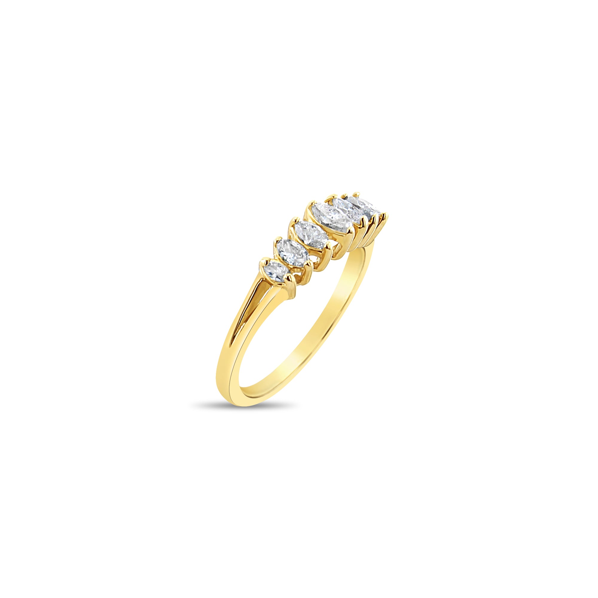 0.50 Carat Marquise Cut Diamond Engagement Ring in 14K Yellow Gold - Perfect for Proposals, Anniversaries & Special Occasions