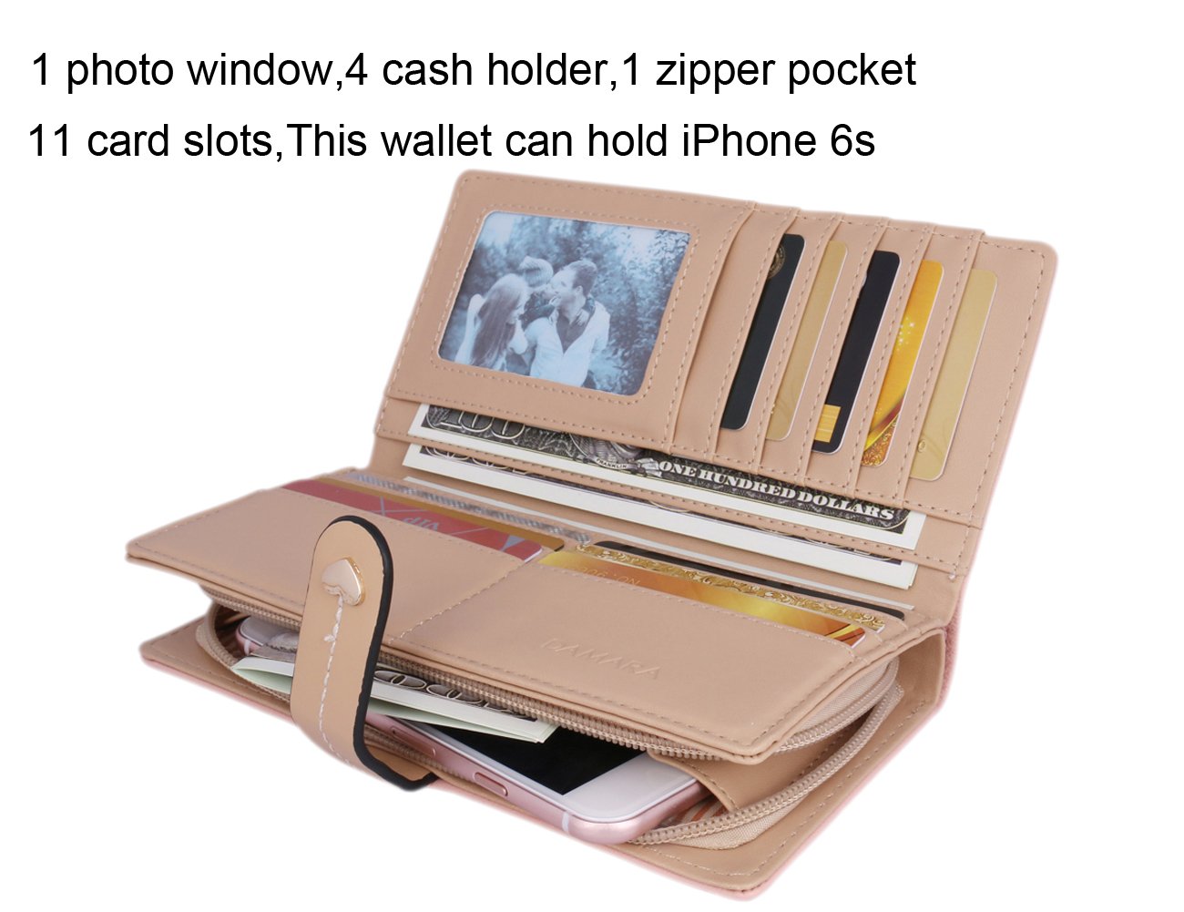 Women's Large RFID Blocking Wallet with Bird Snap Closure - Stylish & Practical Purse for Everyday Use, Travel, and Shopping