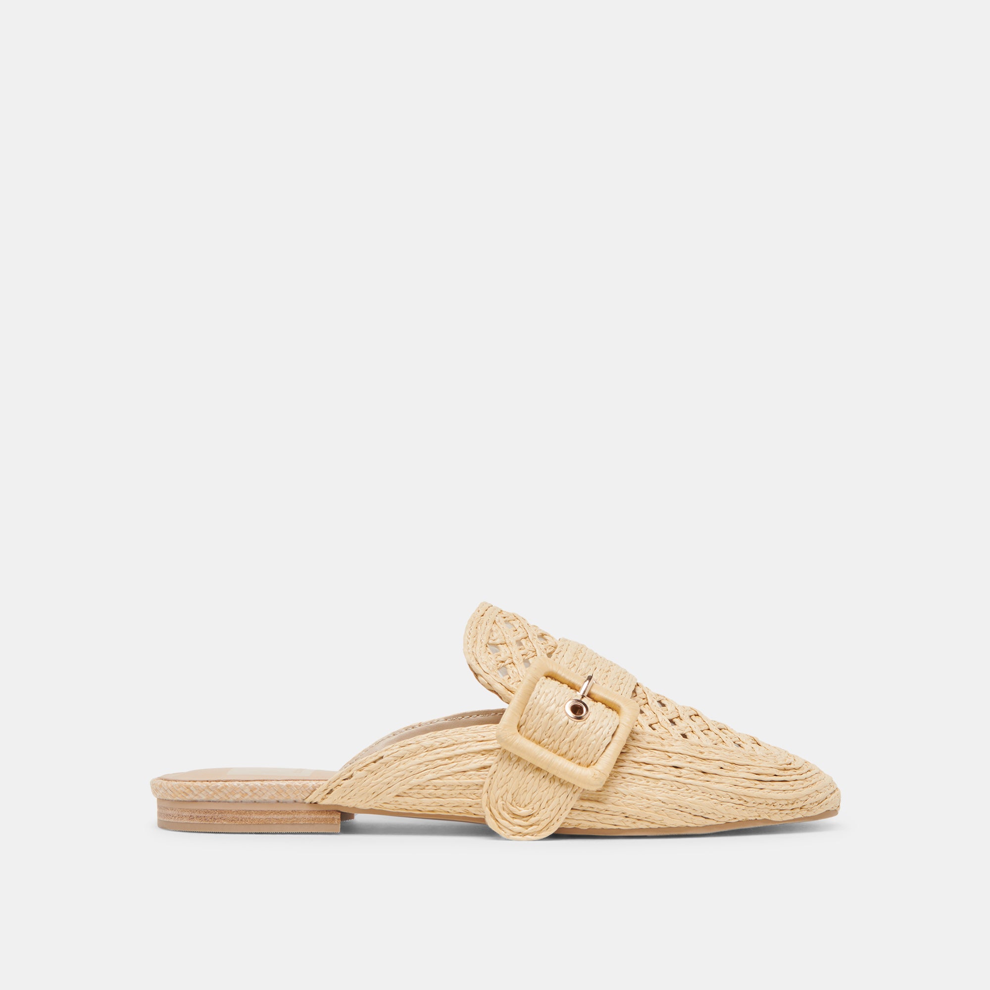 SIANNA FLATS - Natural Raffia Women's Comfortable Summer Sandals for Beach, Vacation & Casual Wear