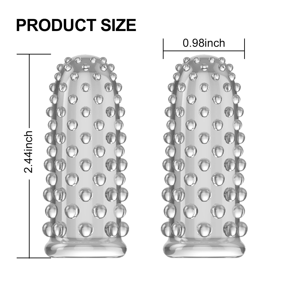 2pcs Finger Condoms - Adult Finger Sleeves Vibrator Accessories for G-Spot, Clitoral & Anal Stimulation | Waterproof & Reusable Masturbation Sleeves | Sex Toys for Women, Men & Couples | Perfect for Solo Play, Foreplay & Oral Sex