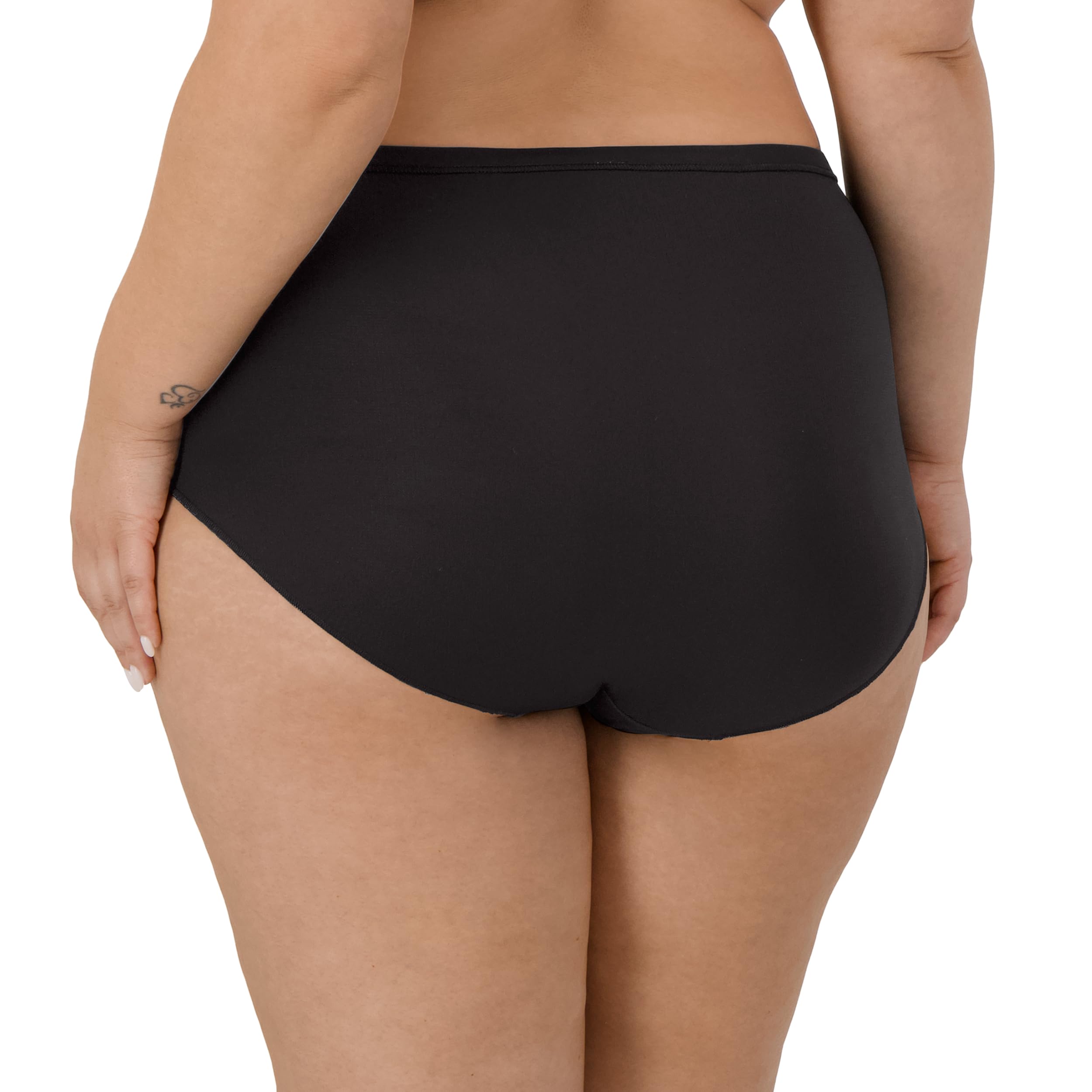 Hanes Women's Just My Size Breathable Mesh Plus Size Brief Underwear - No-Show Panties 5-Pack for Comfort & All-Day Wear - Perfect for Work, Travel & Everyday Use