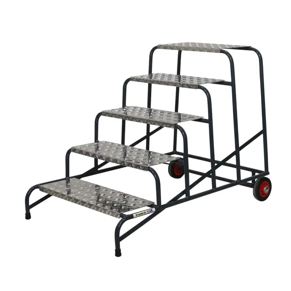 Climb It UK Wide Work Steps - Heavy Duty Aluminum Ladder for Construction, Roofing & Home Use | Non-Slip Safety Steps for Indoor & Outdoor Projects