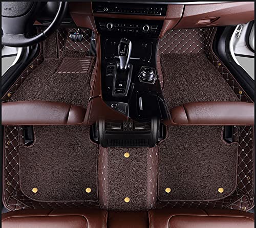 Custom Fit All-Weather Car Floor Mats for 95% Sedan & SUV - Heavy Duty Non-Slip Leather Liners with Double Layer Protection - Perfect for Daily Commute, Road Trips & Outdoor Adventures