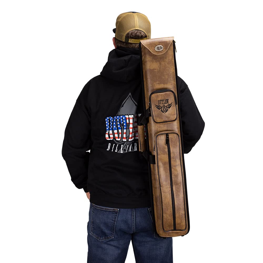 OUTLAW Nexus Pool Cue Hard Case - Holds 3 Butts & 5 Shafts | Durable Protection for Billiard Accessories | Perfect for Pool Players, Tournaments & Travel