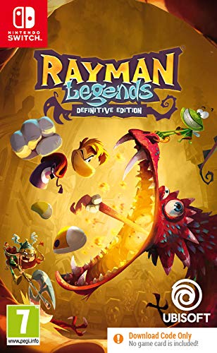 Nintendo Switch Lite - Turquoise Blue Handheld Console with Rayman Legends Definitive Edition Digital Game Code | Portable Gaming for Travel, Commuting & Home Entertainment