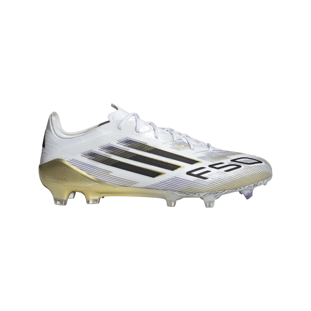 Adidas F50 Elite FG Soccer Cleats for Men - White/Black/Metallic Gold Football Shoes - Perfect for Professional Matches & Training Sessions