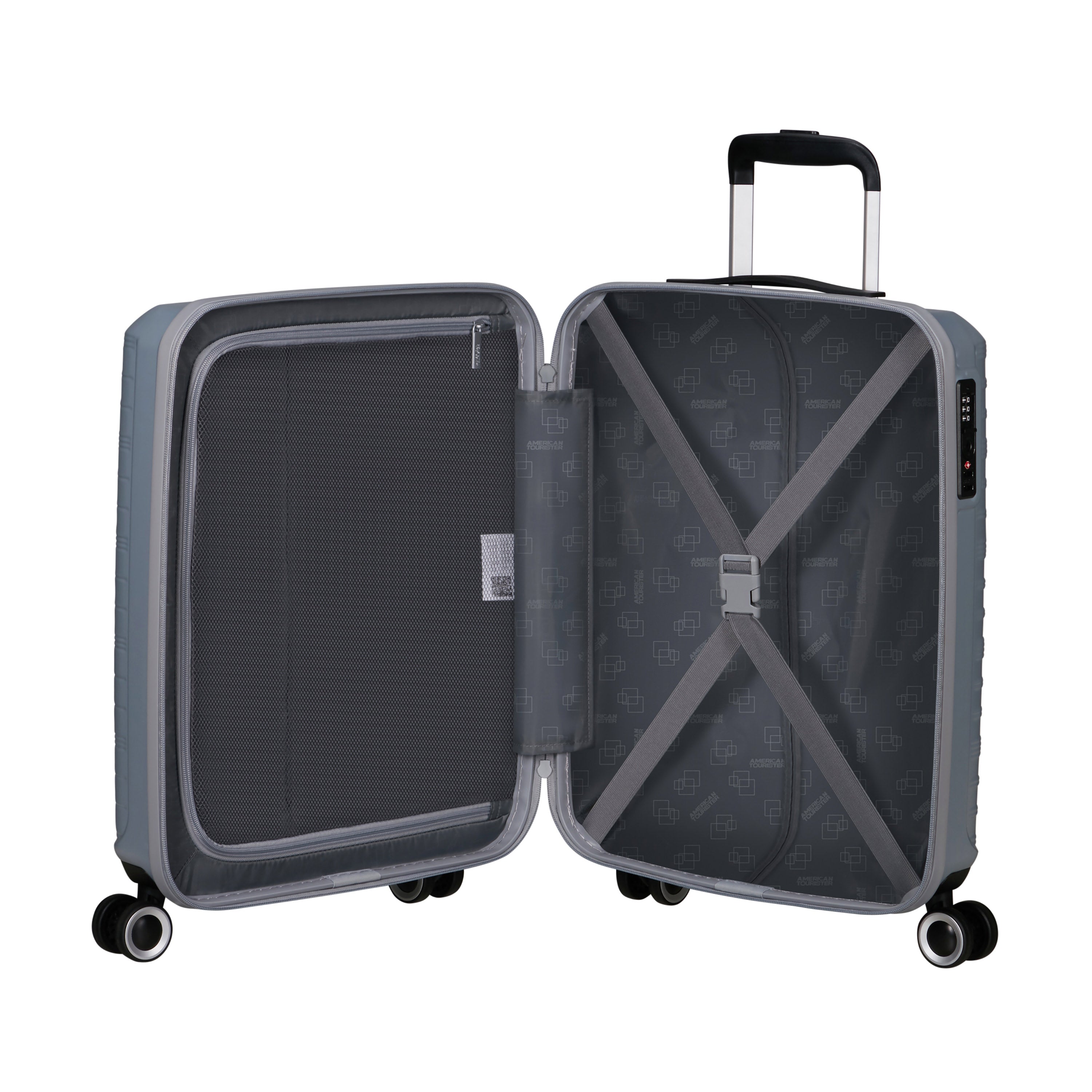 American Tourister Surftime Spinner Carry On Luggage - Lightweight Expandable Suitcase for Travel, Business & Vacation - 20