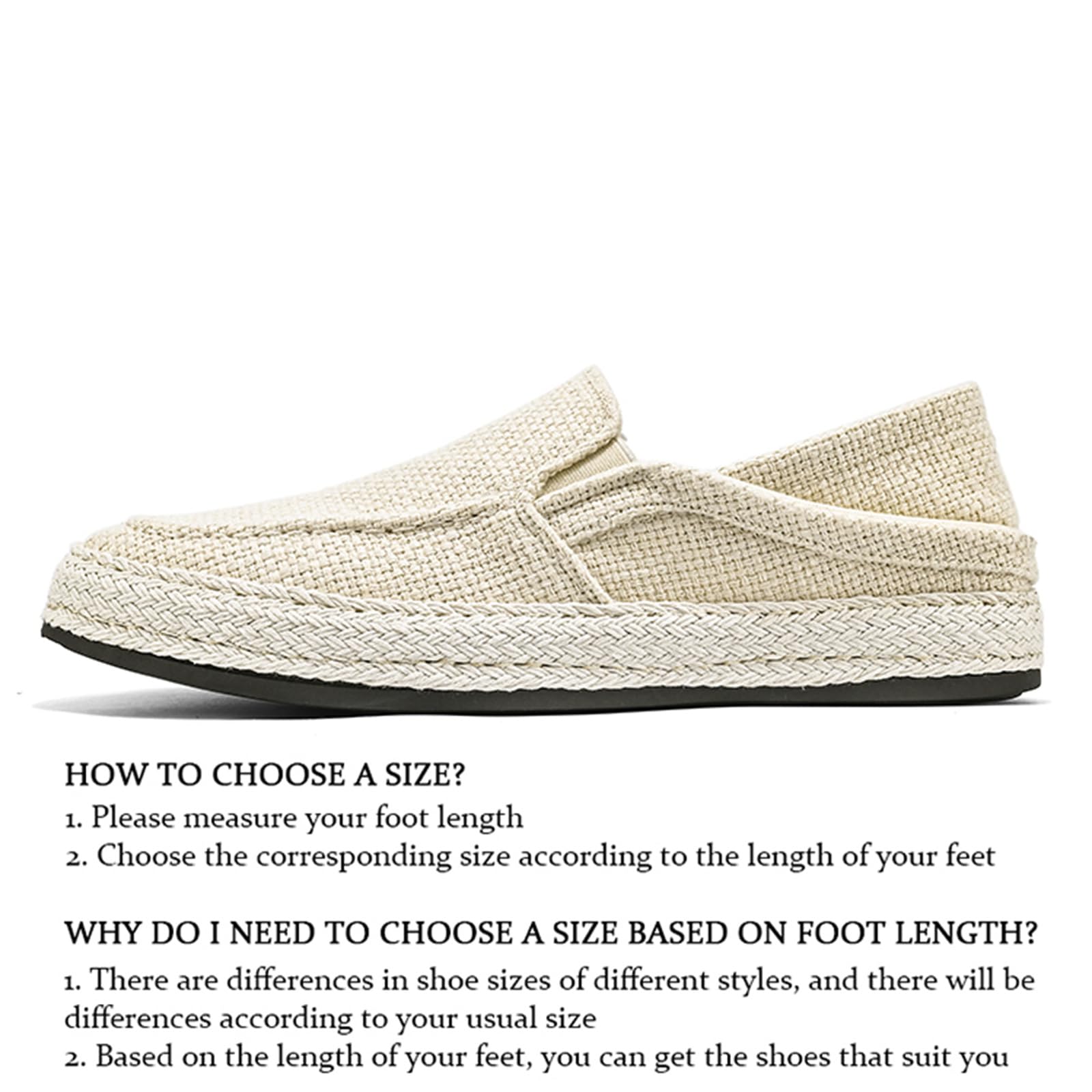 JiuQing Men's Slip-On Loafers - Breathable Linen Casual Shoes for Walking | Comfortable Summer Espadrilles | Perfect for Beach, Travel & Daily Wear
