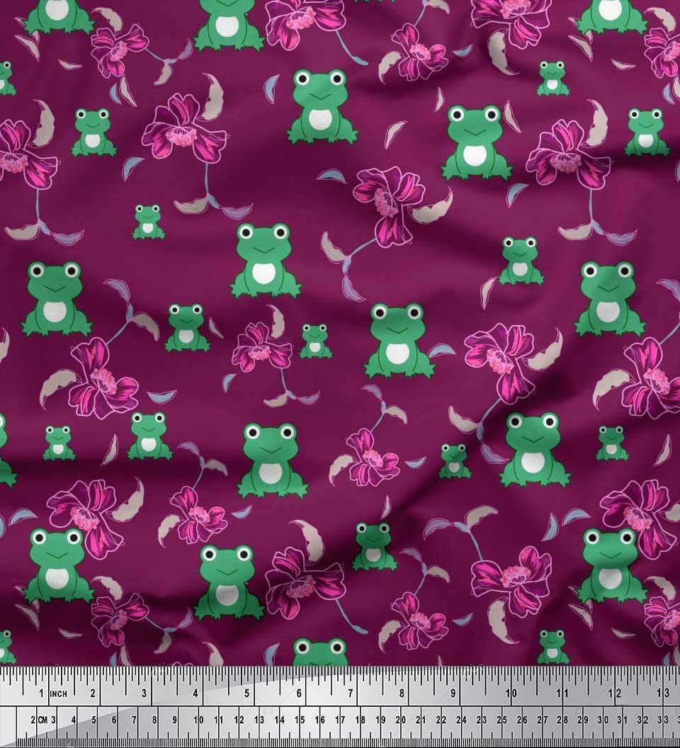 Soimoi Moss Georgette Brown Fabric by The Yard - 42