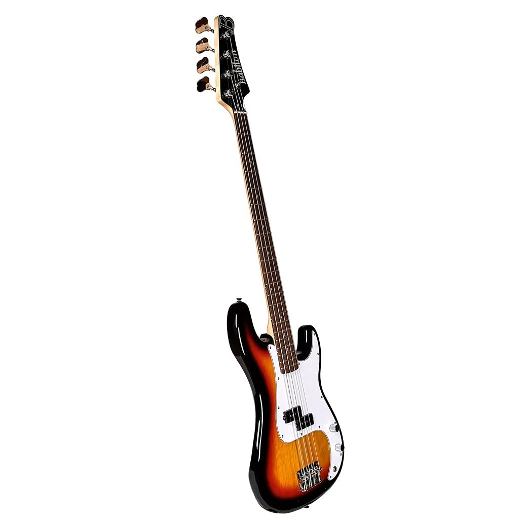 Babilon Electric Bass Guitar Sunburst Finish - Professional 4-String Bass for Musicians & Performers | Perfect for Live Gigs, Studio Recording & Rock Music