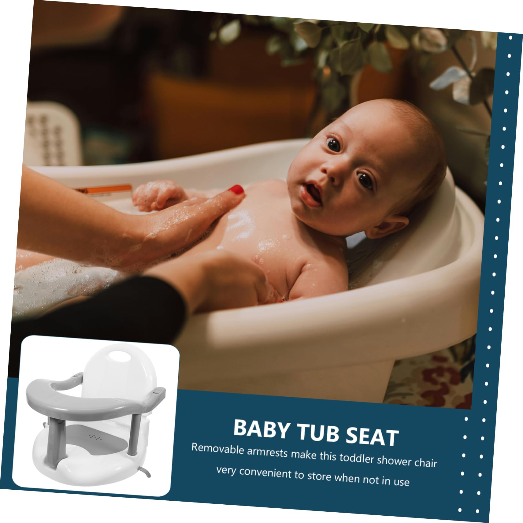 VICASKY Non-Slip Baby Bath Seat with Fun Bath Toys - Safe & Comfortable PP Bathtub for Toddlers - Perfect for Bath Time Play and Learning