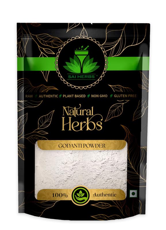 SAI HERBS Godanti Herbal Powder (100g) - Pure Natural Ayurvedic Gypsum Powder for Joint Pain Relief & Bone Health - Perfect for DIY Herbal Remedies & Wellness Routines