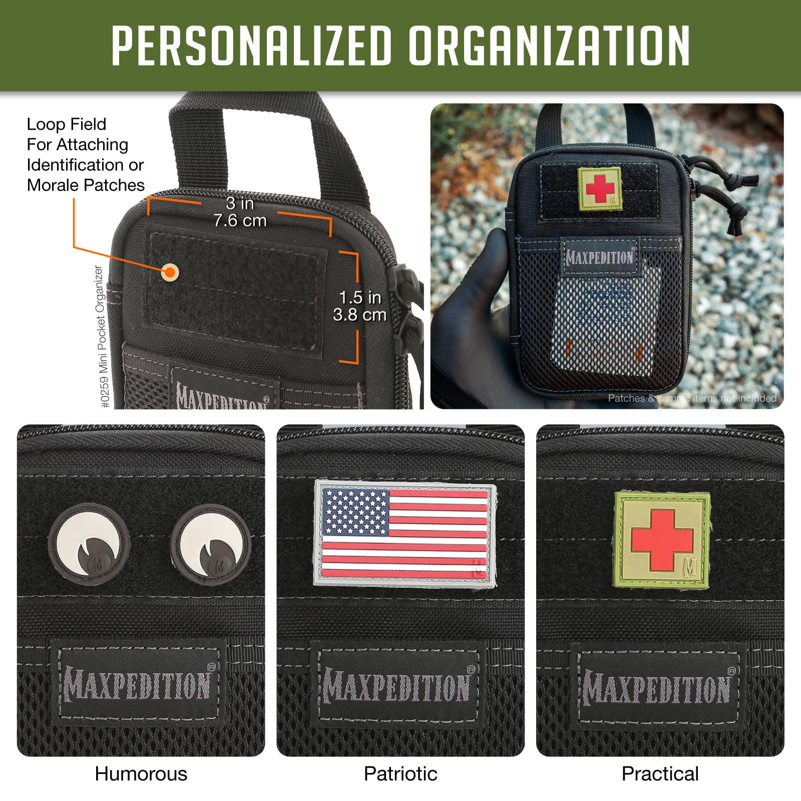 Maxpedition Mini Pocket Organizer - Compact EDC Gear Pouch for Tactical, Hiking & Outdoor Essentials | Water-Resistant Durable Storage for Tools, First Aid & Survival Kit