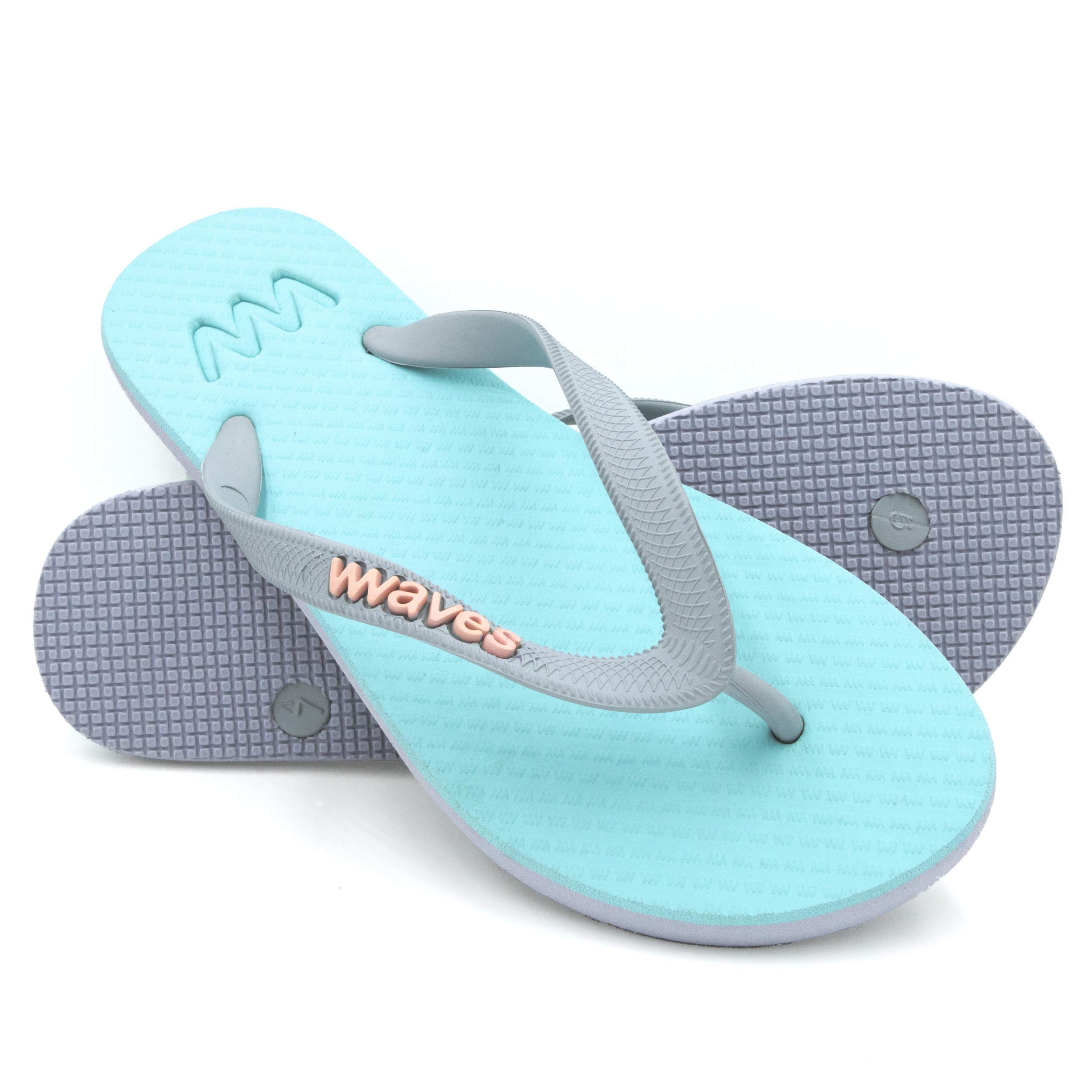 **Women's Flip Flops - 100% Natural Rubber Beach Sandals | Comfortable Summer Thong Slippers for Pool, Gym, Shower & Outdoor Activities**