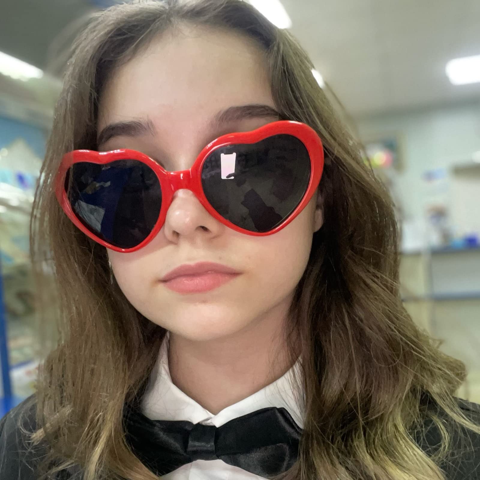 Heart Shaped Sunglasses for Women - Trendy Retro Heart Glasses with UV Protection, Cute Valentine's Day Gift for Girlfriend, Taylor Swift Inspired Cupid Party Accessories | Perfect for Beach, Festival, and Date Night Outfits