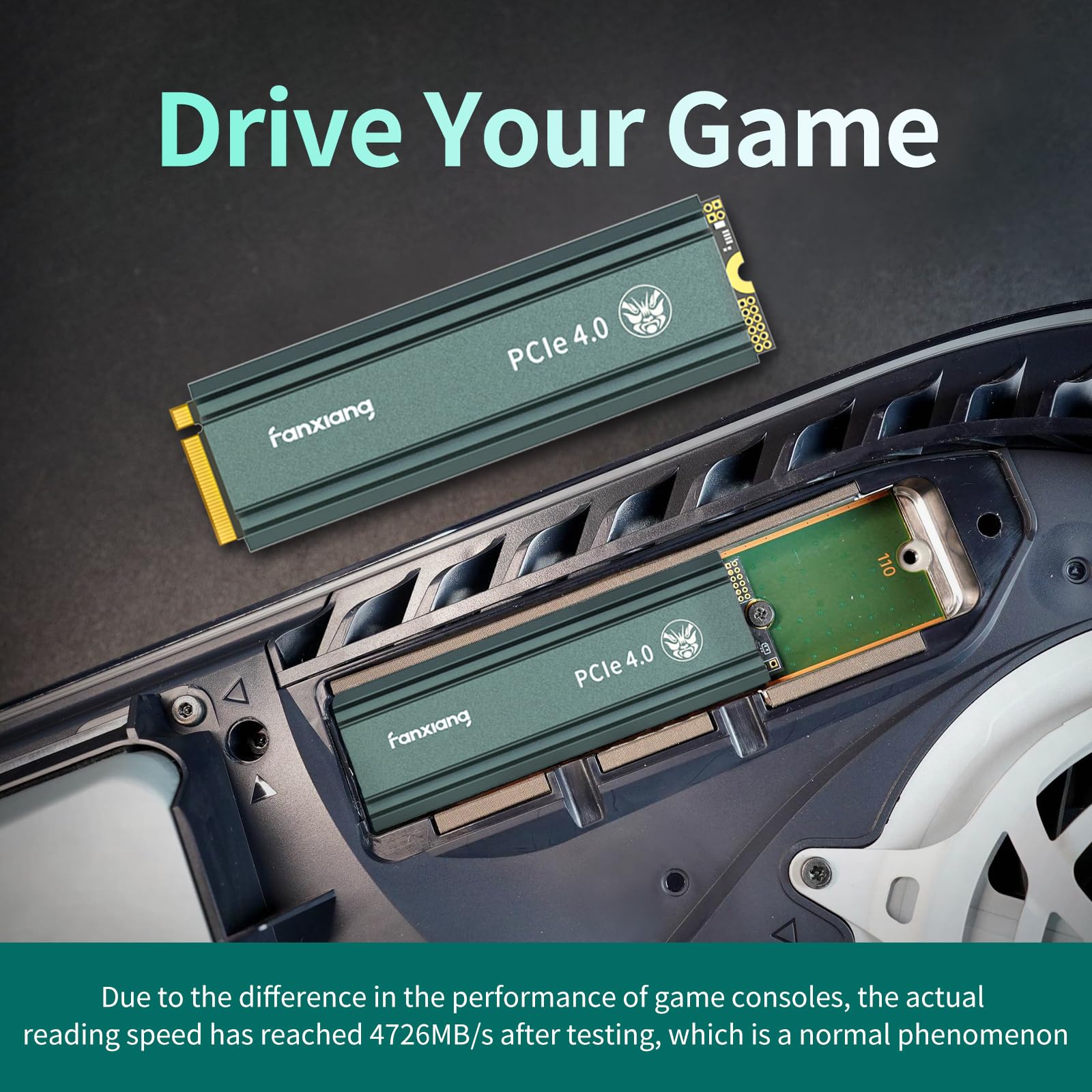 S660 PCIe 4.0 4TB NVMe M.2 SSD with Heatsink for PS5 - 5000MB/s Read Speed - Compatible with PlayStation 5 - Perfect for Gaming, Video Editing & High-Performance Computing