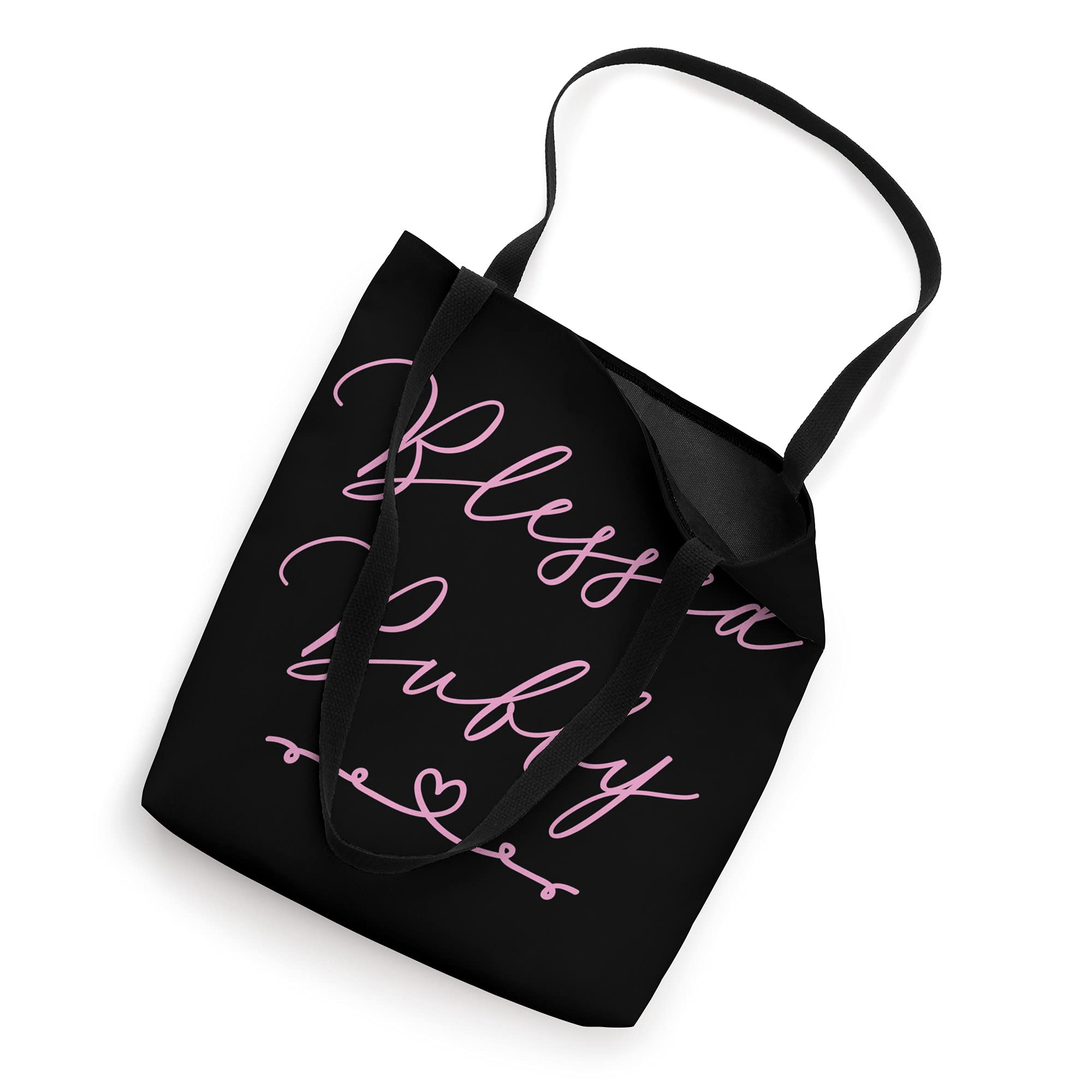 Blessed Bubby Tote Bag - Large Reusable Grocery Shopping Bag with Inspirational Quote - Perfect for Beach, Church, Work & Everyday Use