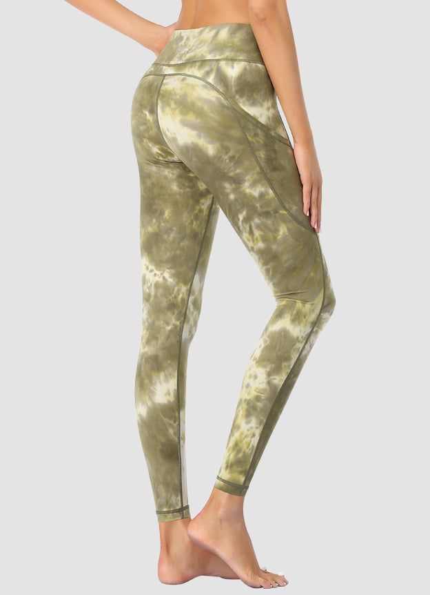 Newborn High Waist Yoga Pants for Women - Full Length Tie Dye Workout Leggings for Yoga, Gym & Lounge Wear