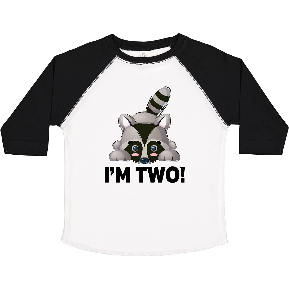 Inktastic 2nd Birthday Raccoon Toddler T-Shirt - Cute Animal Graphic Tee for 2 Year Old Boys & Girls - Perfect for Birthday Parties, Photo Shoots & Everyday Play