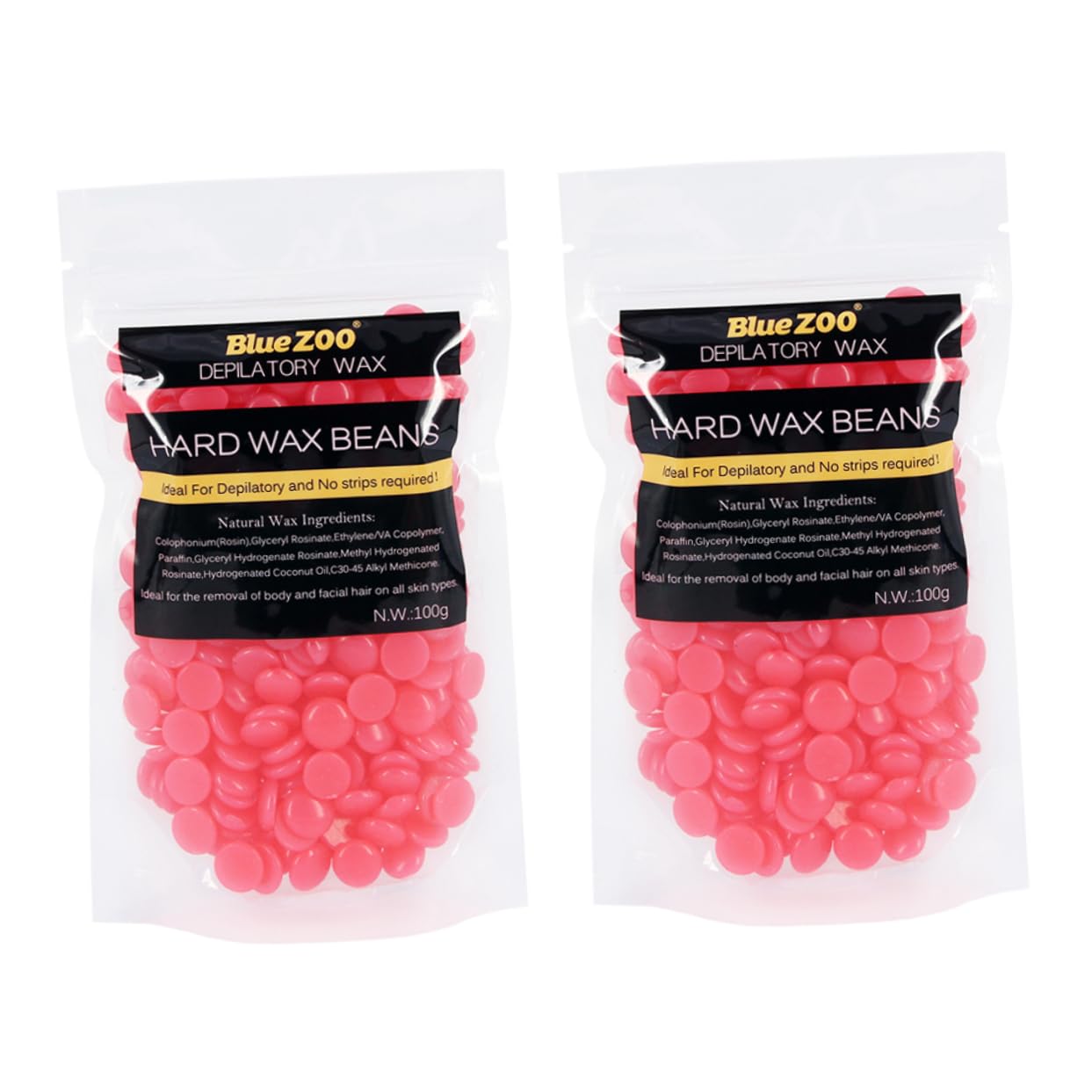 2-Pack Hard Wax Beans & Wax Warmer Kit for Hair Removal - Professional Sugaring Waxing Kit with Beeswax for Face, Legs, Bikini & Body - Perfect for Salon & Home Use