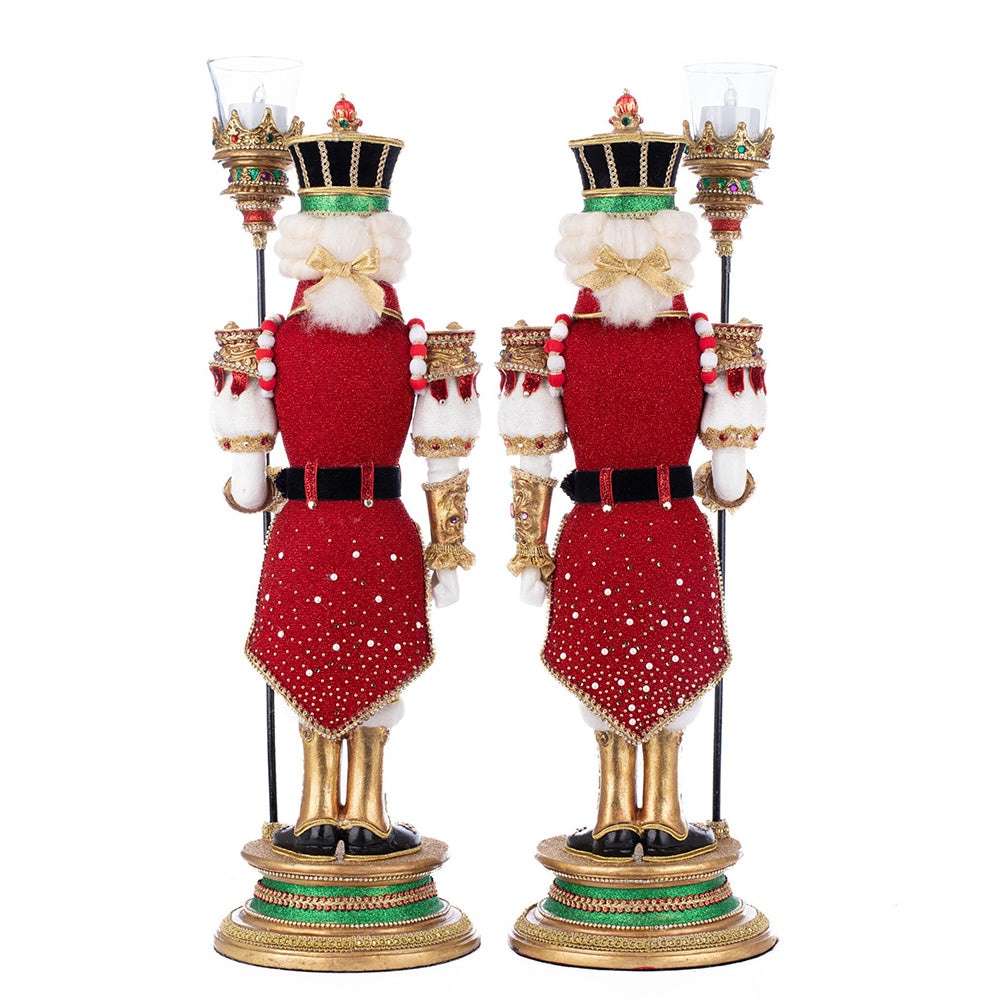 Katherine's Collection Christmas Ball Nutcracker Votive Set of 2 - Holiday Home Decor for Christmas Tree, Table Centerpiece & Festive Gift Giving