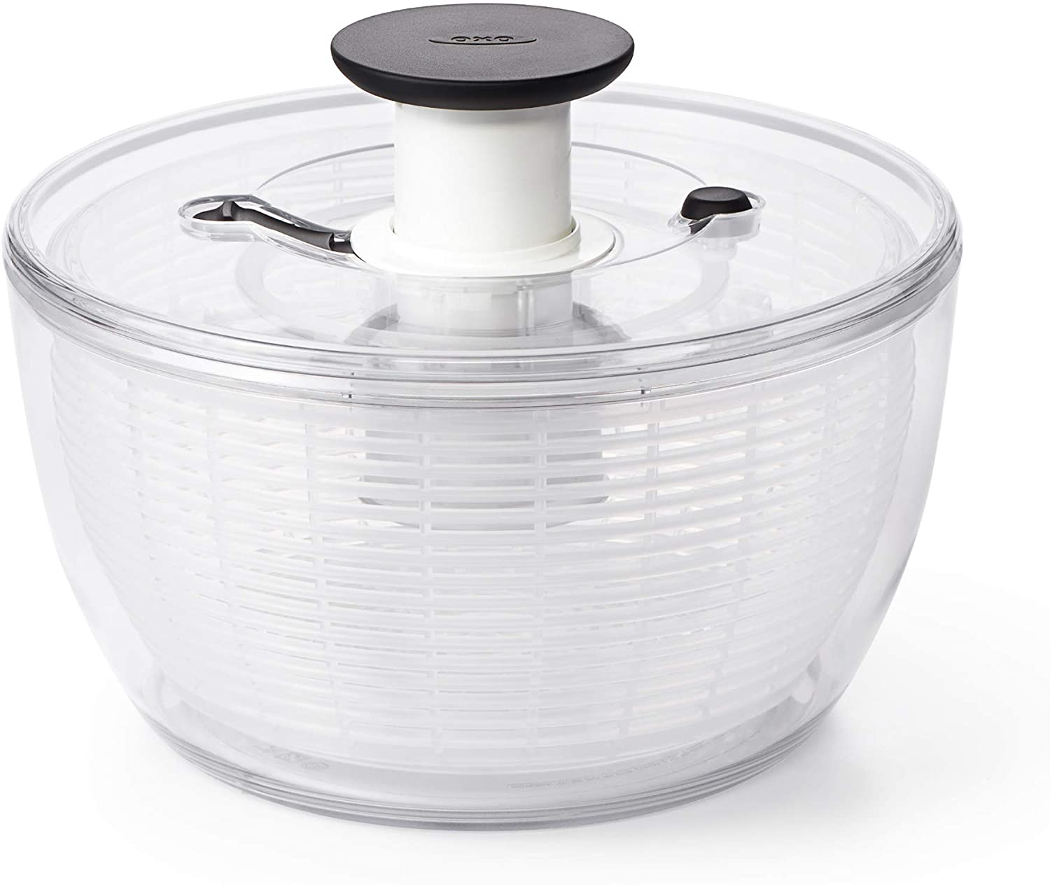 OXO Good Grips Salad Spinner - Compact Herb & Greens Dryer for Fresh Salads, Easy Spin Technology, Perfect for Kitchens & Healthy Meal Prep