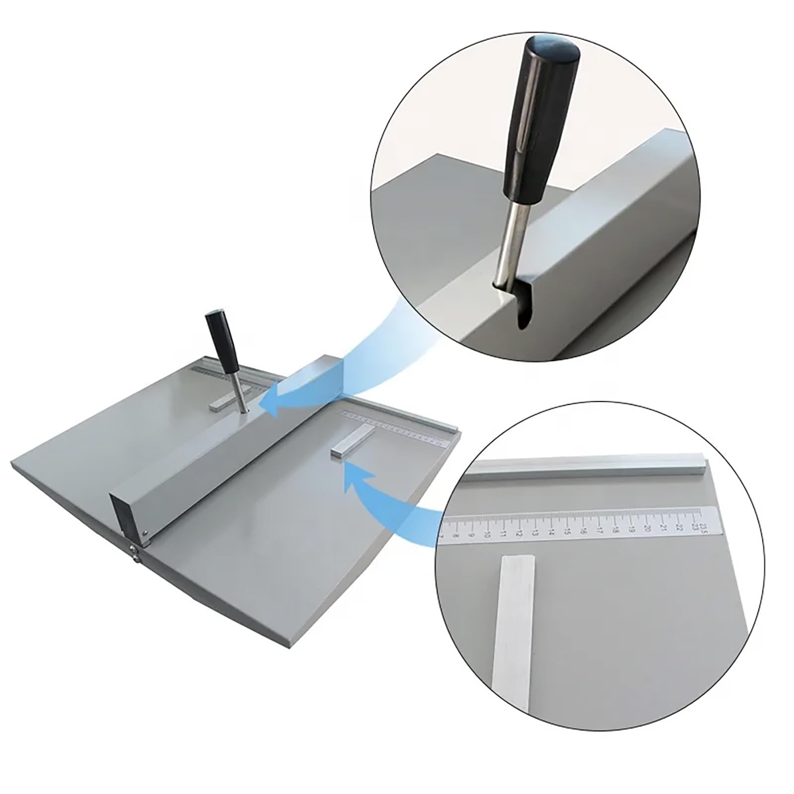 18 Inch Manual Paper Creasing Machine with 2 Magnetic Blocks - Desktop Card Scorer & Paper Folding Tool for Crafting, Invitations, Greeting Cards & DIY Projects