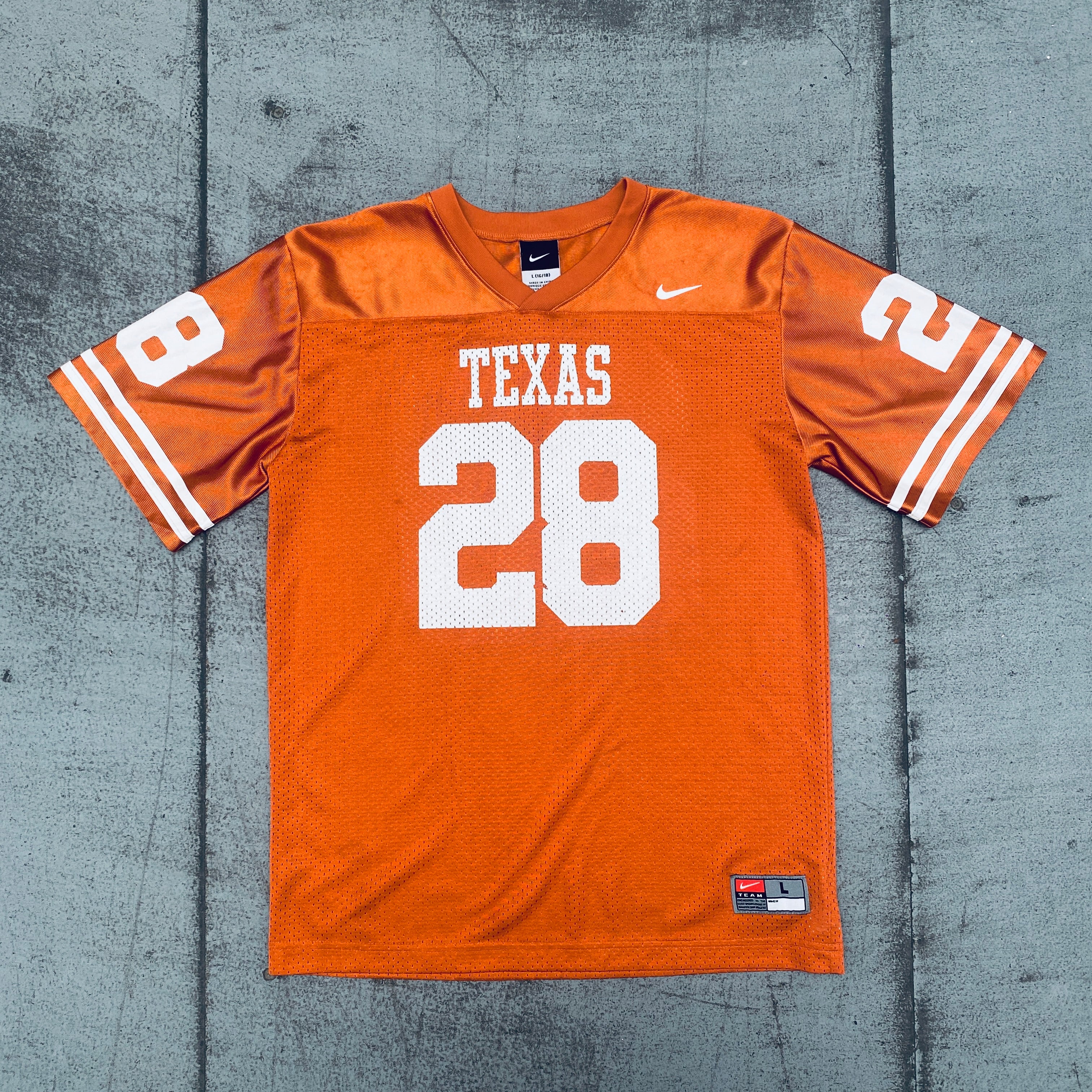 Texas Longhorns No. 28 Nike Football Jersey - Men's Small Size - Perfect for Game Day, Tailgating & College Football Fan Gifts