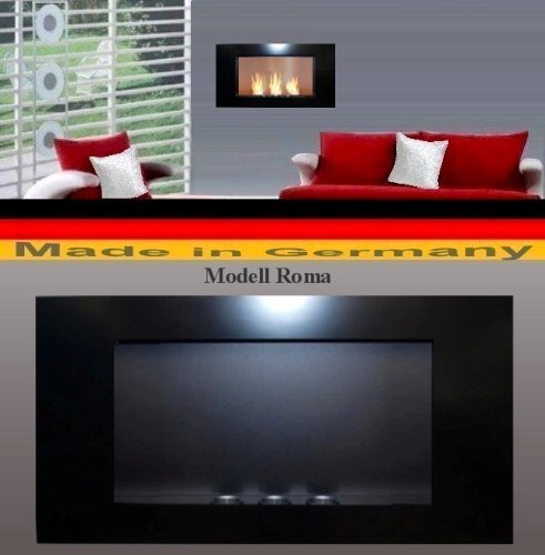 Black Roma Gel Ethanol Chimenea - Elegant Outdoor Fireplace for Patio, Garden, and Backyard Decor