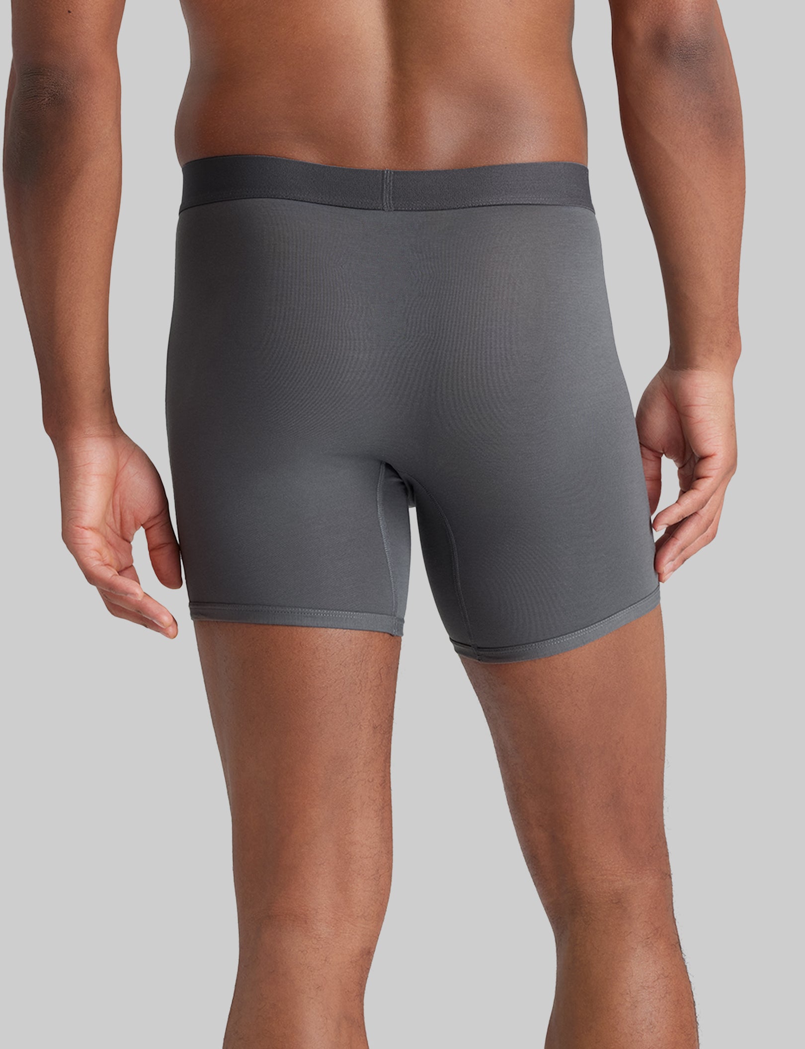 Breathable Cotton Mid-Length Boxer Briefs (6-Pack) - Soft Men's Underwear for All-Day Comfort - Perfect for Workout, Travel & Daily Wear