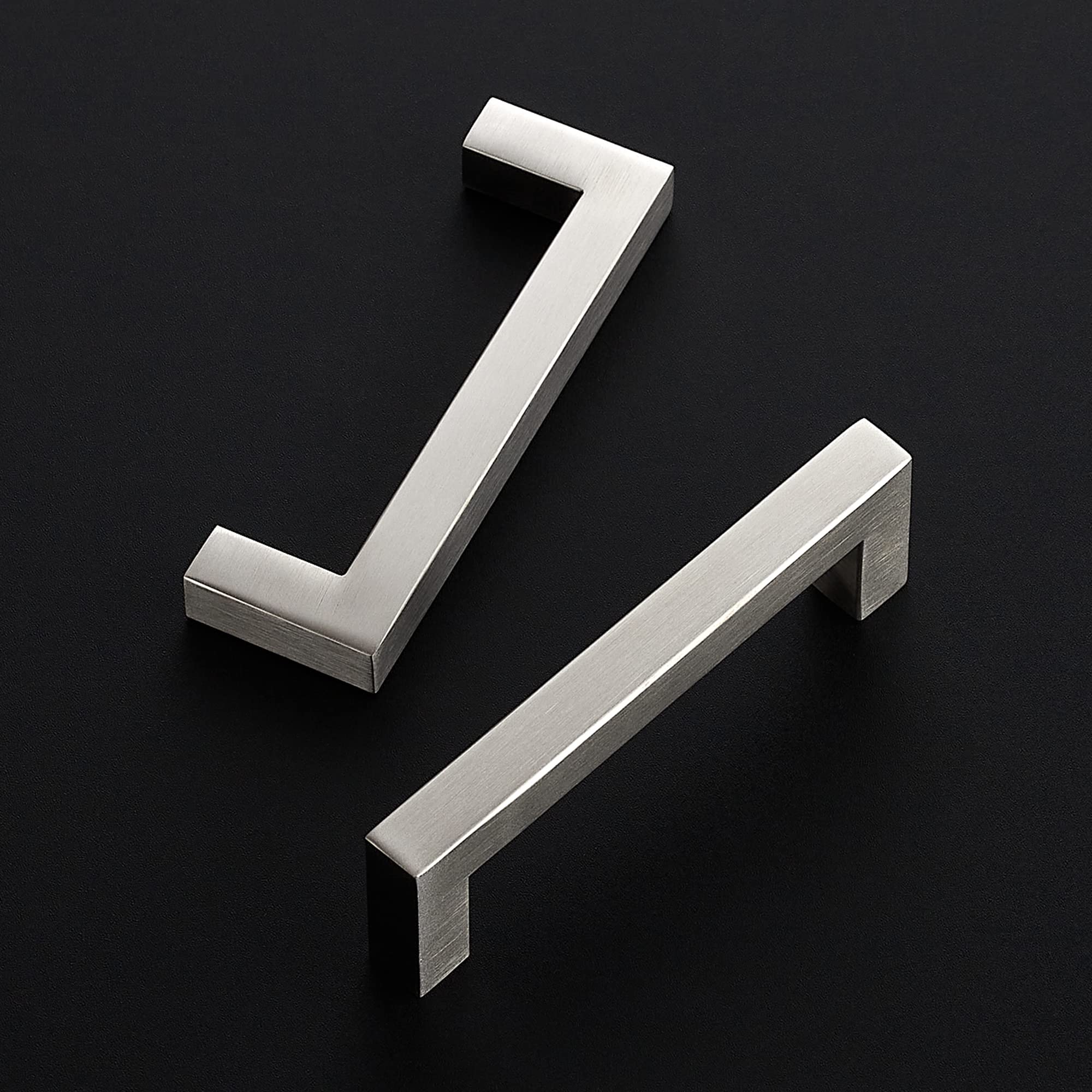 20 Pack 4 Inch Satin Nickel Cabinet Handles - Brushed Nickel Kitchen Drawer Pulls, Durable Cabinet Hardware for Modern Kitchens, Bathrooms & Office Furniture