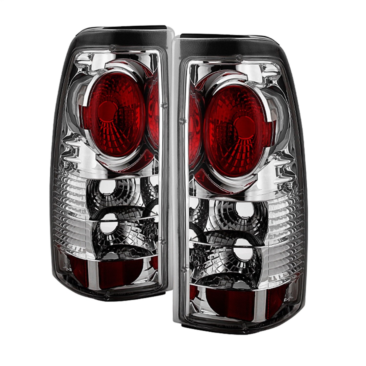 Spyder Auto 5001993 Euro Style LED Tail Lights - Chrome/Clear Lens - Compatible with BMW 3 Series E46 - Enhances Rear Visibility & Style for Night Driving