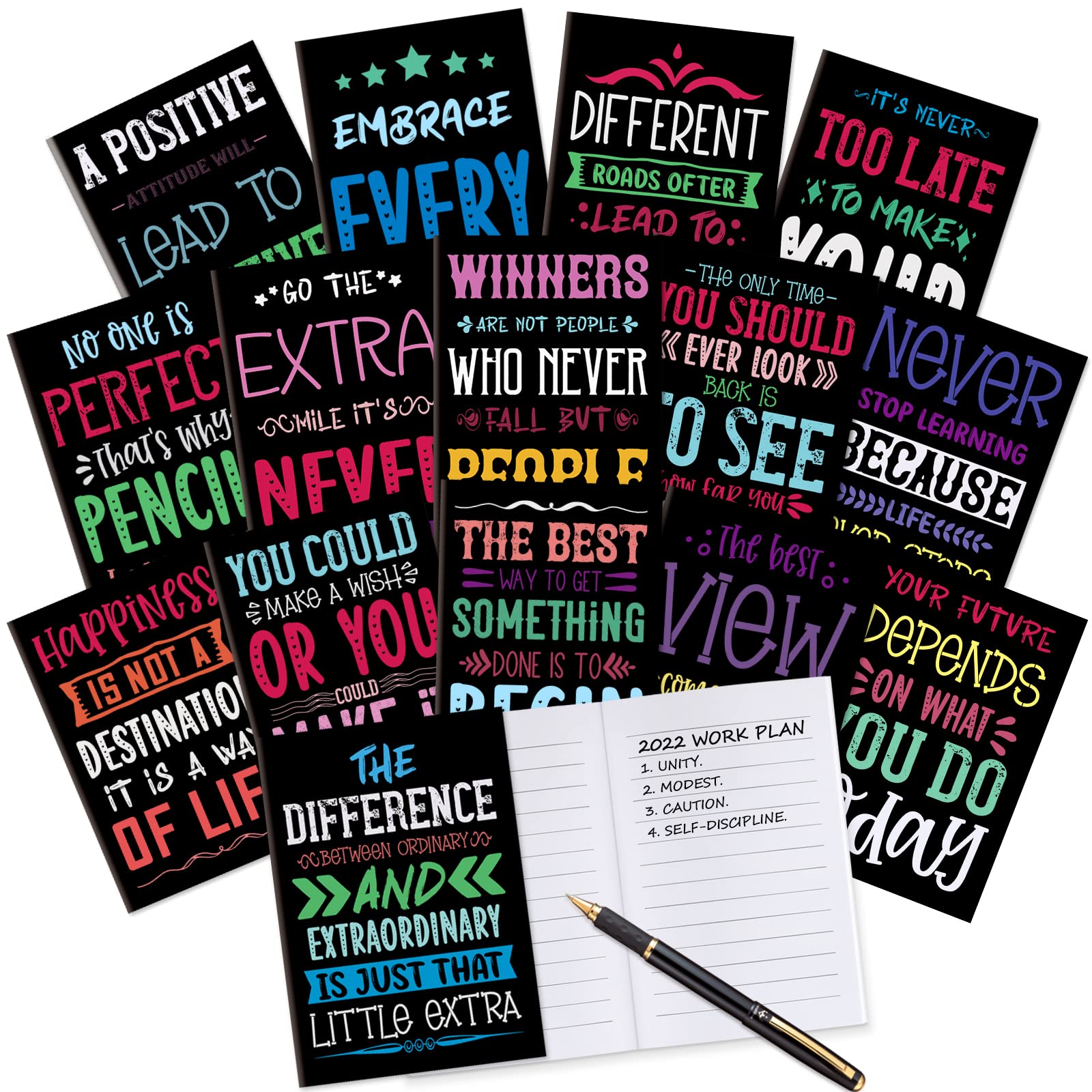 Inspirational Mini Notepads - 30 Pack Motivational Notebooks for School, Office & Travel | Growth Mindset Pocket Journals, Coworker Gifts & Party Favors | Perfect for Daily Notes, Goal Setting & Encouragement