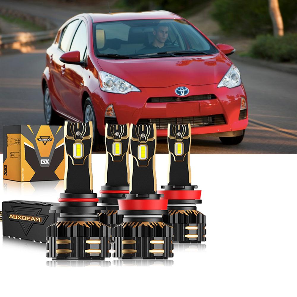 9005 H11 LED Headlight Bulbs for 2012-2014 Toyota Prius C - Super Bright White Light, Easy Installation - Perfect for Night Driving and Foggy Conditions