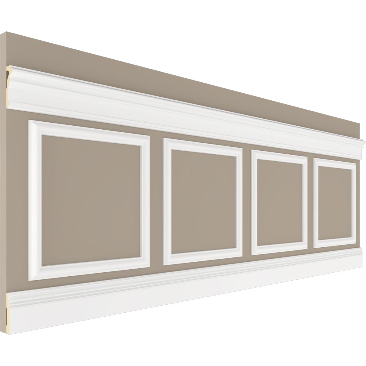 Ashford Traditional Wainscot Paneling Kit - 94.5 Inch Long Premium Wood Wall Paneling for Home & Office Decor | Easy DIY Installation for Living Room, Dining Room & Bedroom