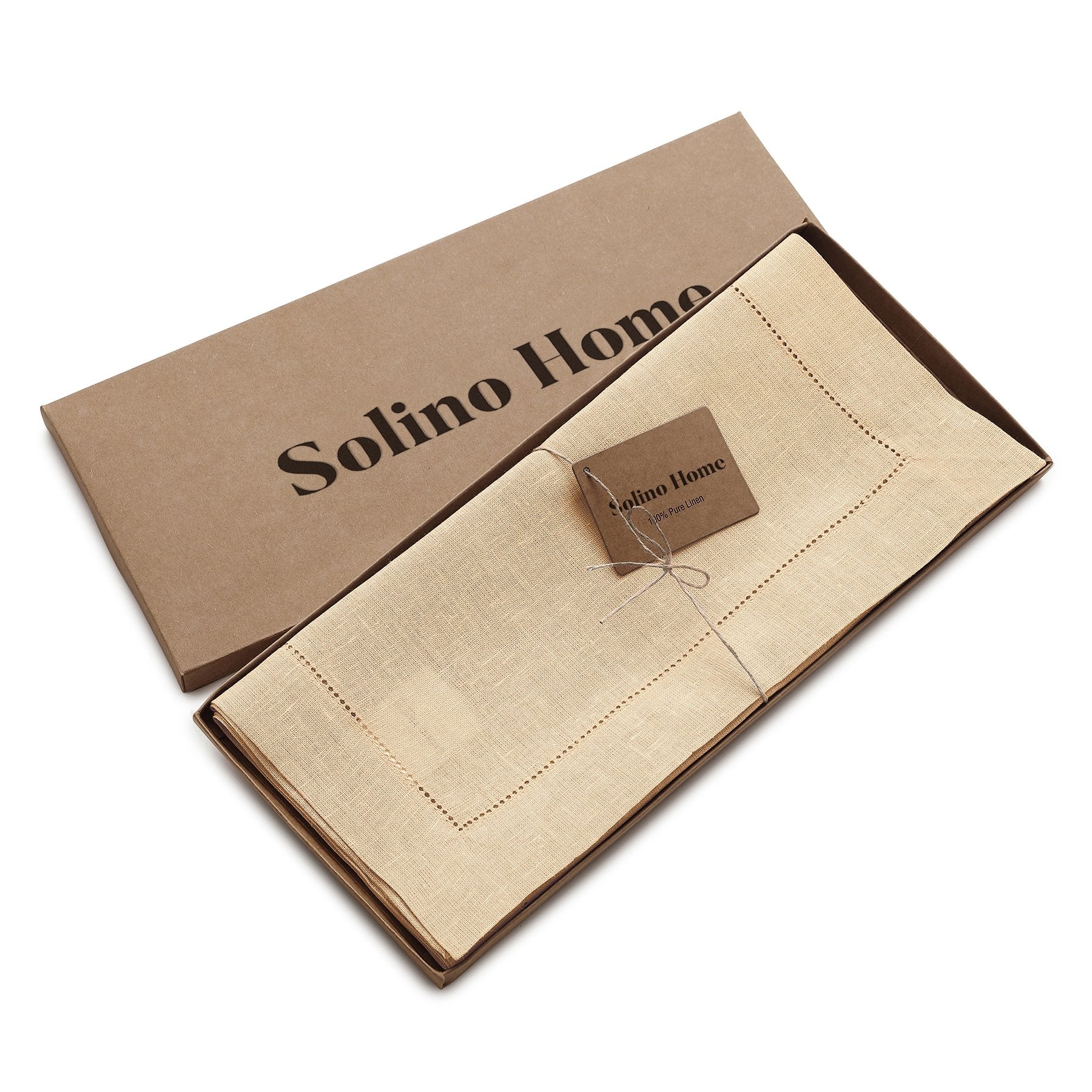 Elegant Classic Hemstitch Table Runner - Premium Linen Dining Decor for Weddings, Parties & Home Styling