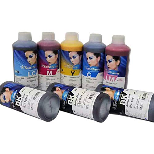 1 Liter Inktec SubliNova Smart Inkjet Dye Sublimation Ink for T-Shirts, Mugs & Fabric Printing - High Quality DTI Ink for Sublimation Transfer on Cotton, Polyester & Ceramics