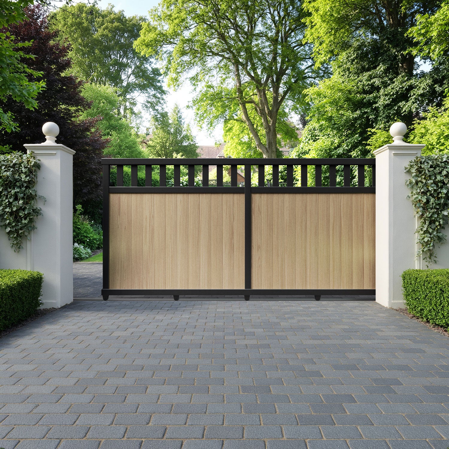 Chatsworth Aluminum Sliding Straight Top Driveway Gate - Durable & Secure Entrance Solution for Homes, Farms, and Commercial Properties