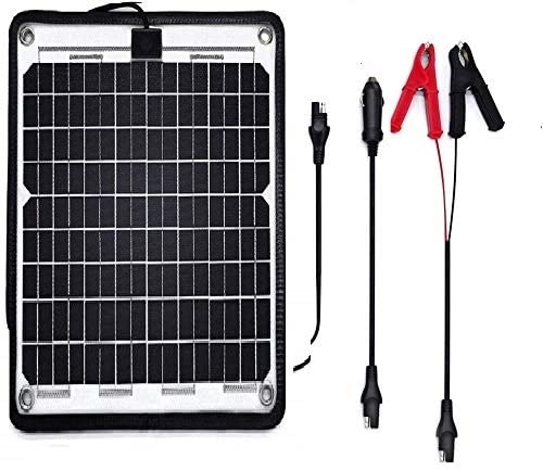 SolarEnz 10W 24V Solar Battery Charger - Waterproof Trickle Charger for Trolling Motors, Boats, RVs & Marine Applications | Perfect for Travel Trailers, Monitoring Buoys & Off-Grid Power | Plug & Play Design with Auto Regulation | Ideal for Camping, Fishing & Outdoor Adventures