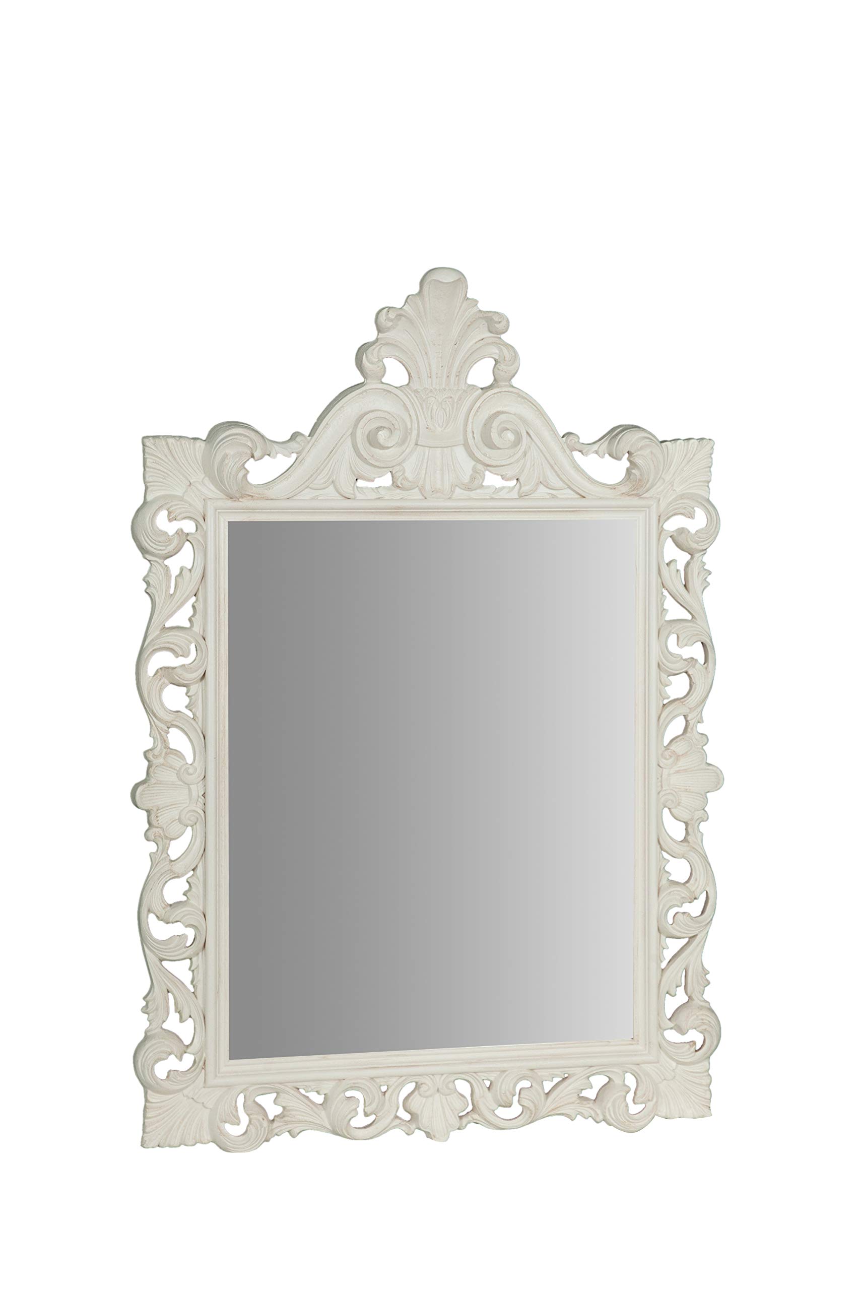 Vintage Wooden Bathroom Mirror 90x60cm - Rustic Wall Decor for Bathroom & Bedroom