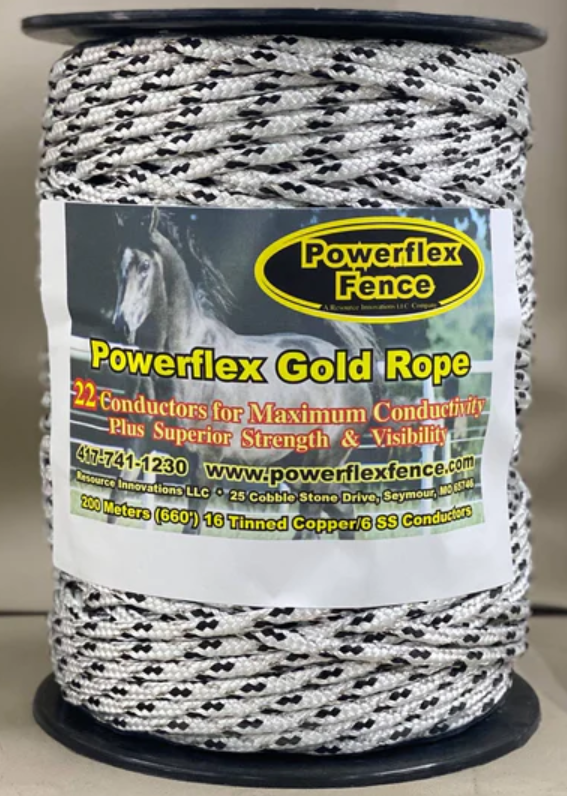 Polybraid Gate Rope - 22 Conductors Heavy Duty Braided Cable for Fencing, Gates & Livestock Enclosures | Durable Outdoor Use