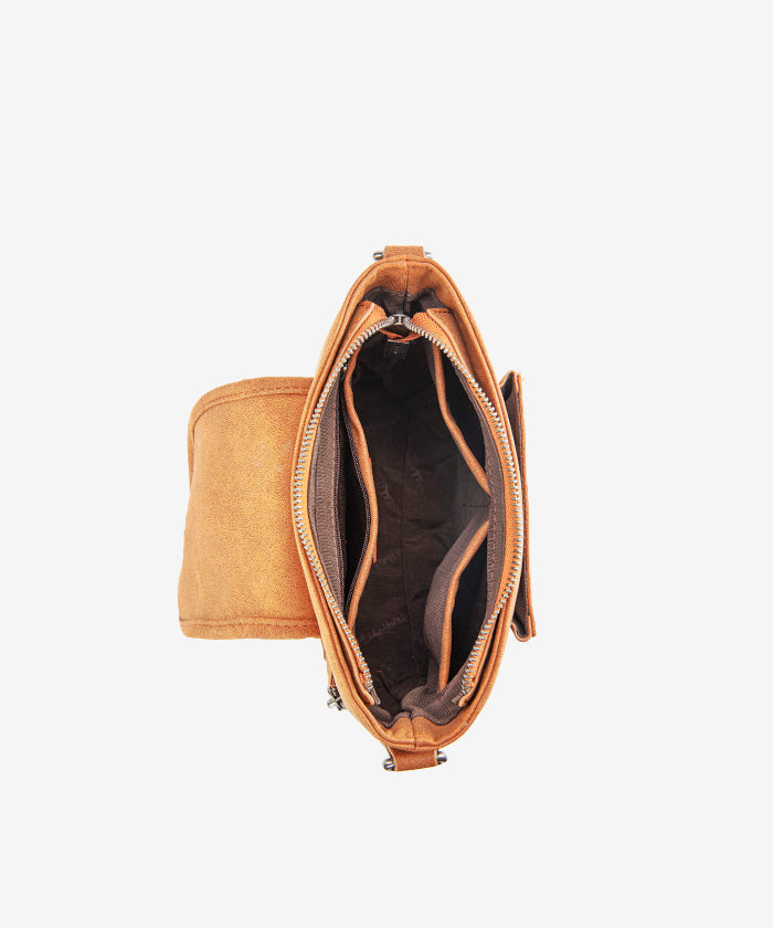 Trinity Ranch Genuine Hair-on Cowhide Tooled Leather Crossbody Purse for Women - Western Style Handbag for Rodeo, Country Music Festivals & Everyday Use