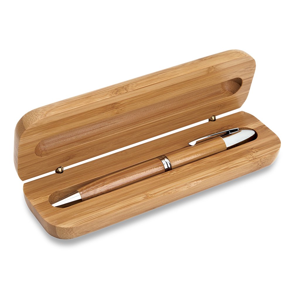 Premium Bamboo Pen Set with Elegant Bamboo Gift Box - Perfect for Writing, Journaling, and Eco-Friendly Office Gifts