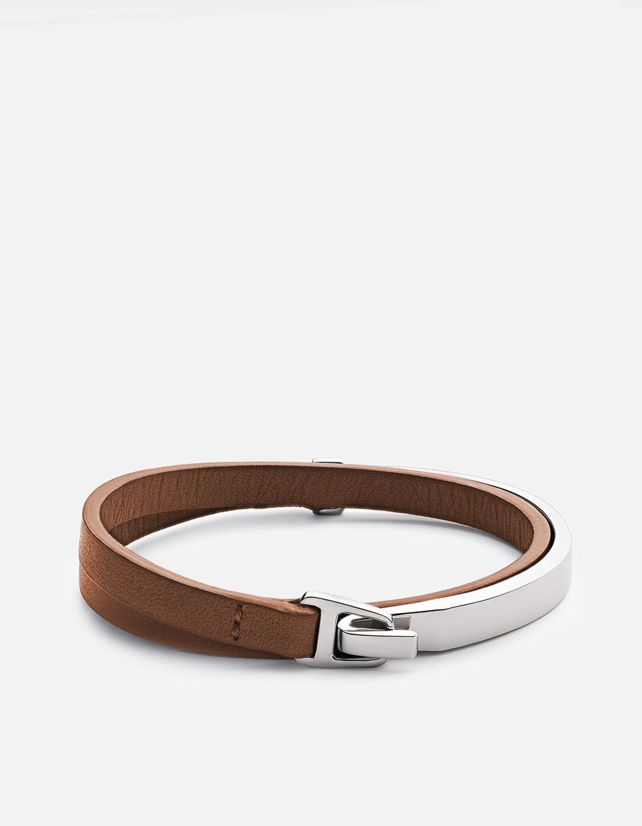Moore Half Cuff Leather Bracelet with Sterling Silver Accents - Elegant Handmade Jewelry for Women, Perfect for Casual Wear, Date Nights & Special Occasions