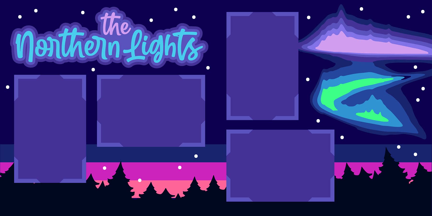 Aurora Borealis Scrapbook Kit - DIY Scrapbooking Supplies for Northern Lights Themed Pages, Cards & Albums | Perfect for Memory Books, Photo Albums & Craft Projects