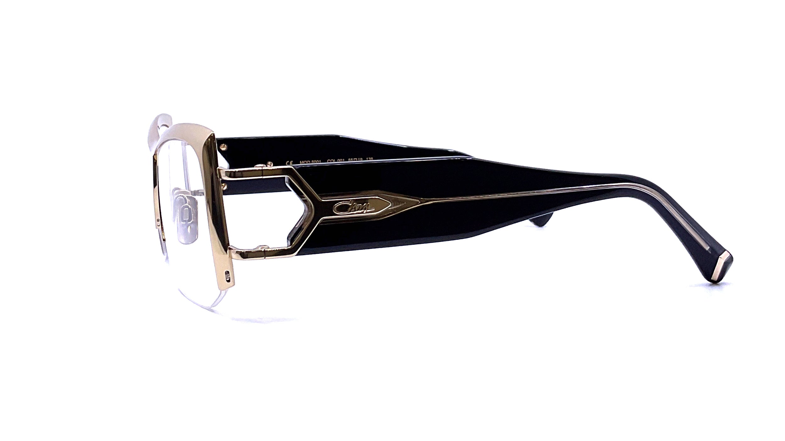 Cazal 5001 Sunglasses - Black/Gold Frame with UV Protection - Perfect for Outdoor Activities, Driving, and Fashion Accessories