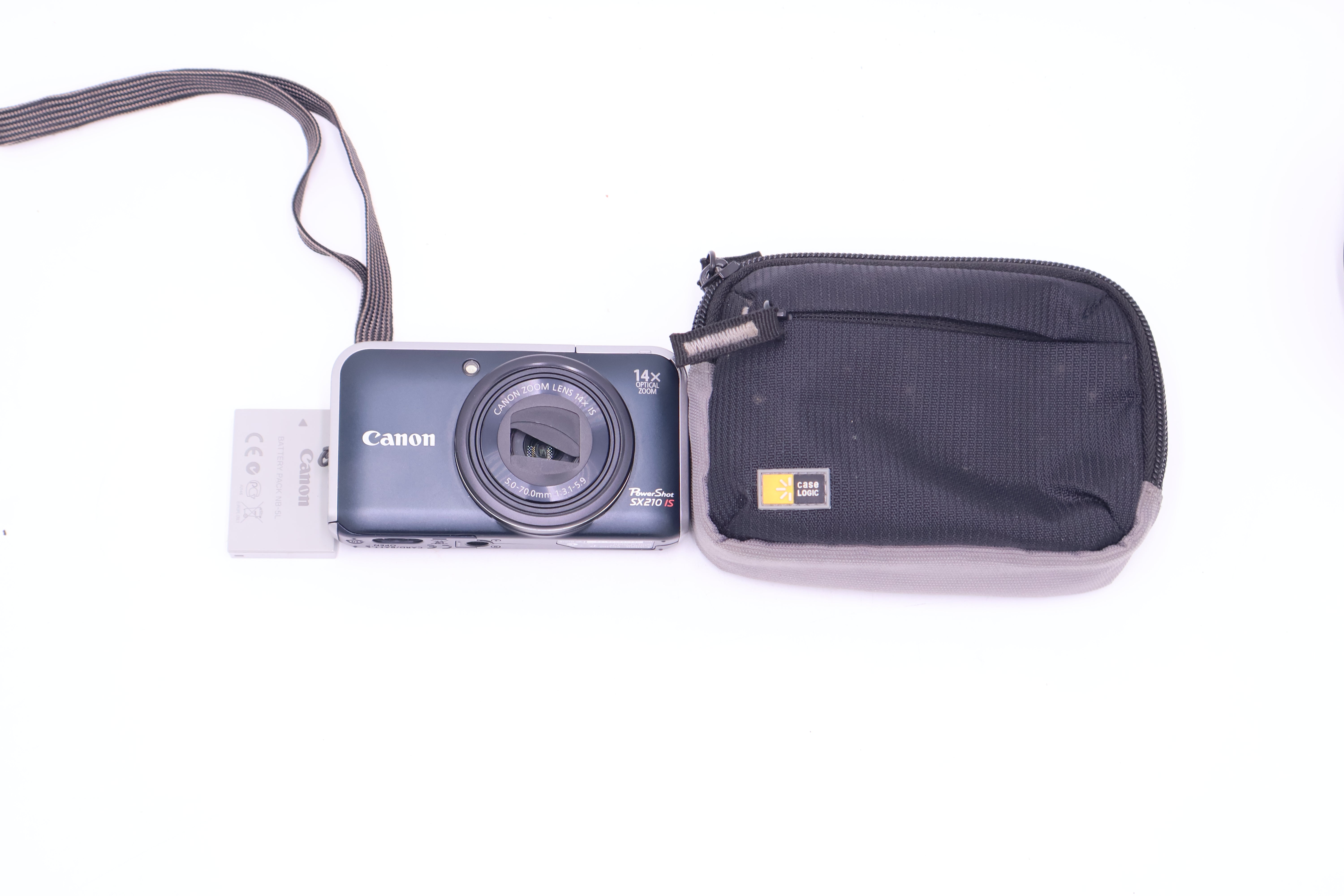 Canon PowerShot SX210 IS 14.1MP Digital Camera with 14x Optical Zoom - Blue (Used) - Perfect for Travel Photography, Vlogging & Everyday Shooting