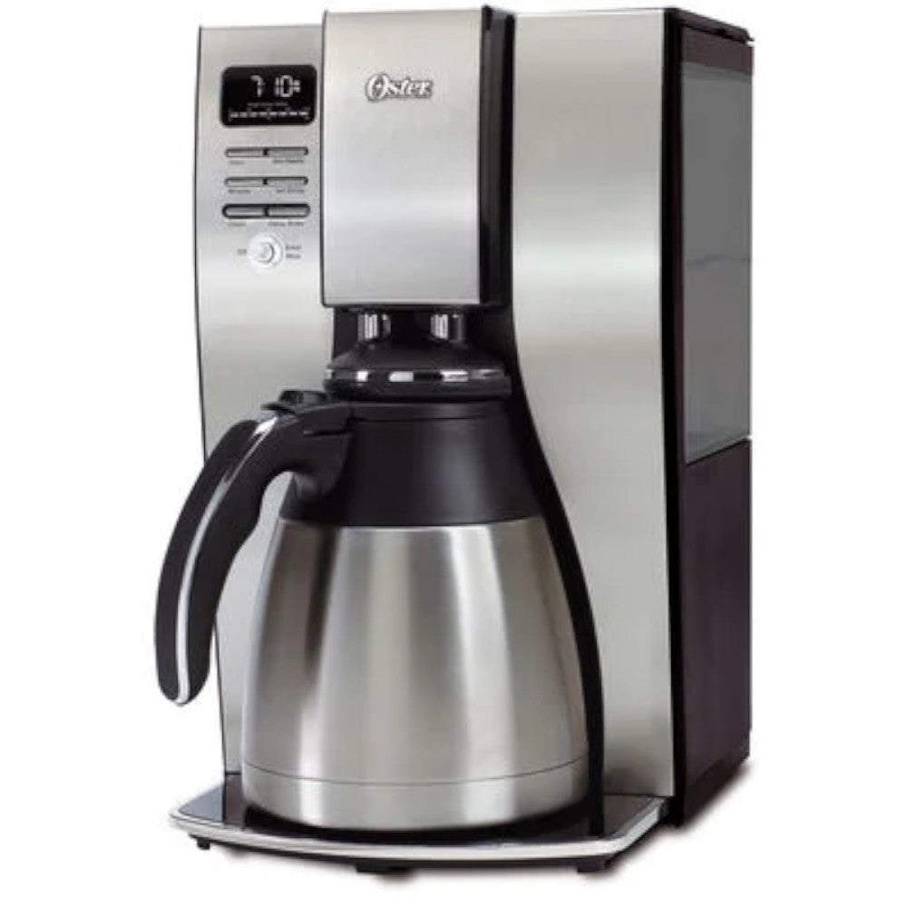 OSTER BVSTDT100G 10-Cup Programmable Thermal Coffee Maker - Stainless Steel, Optimal Brew Technology | Blemished Packaging with Full Warranty | Perfect for Home, Office & Dorm Use