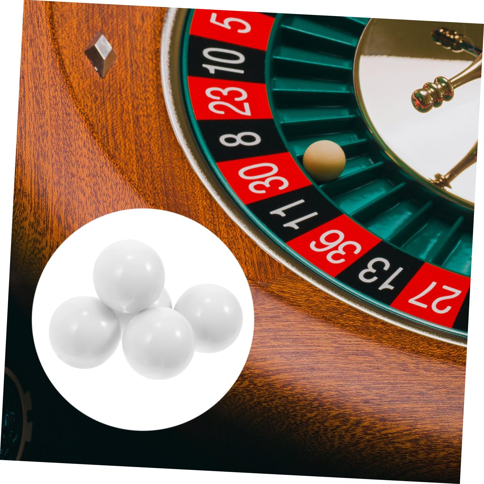 KICHOUSE 5pcs Roulette Wheel Beads - Casino Party Game Spinner for Birthday, Bar, Casino Night & Family Game Night - Perfect for Table Games, Drinking Games & Festive Events
